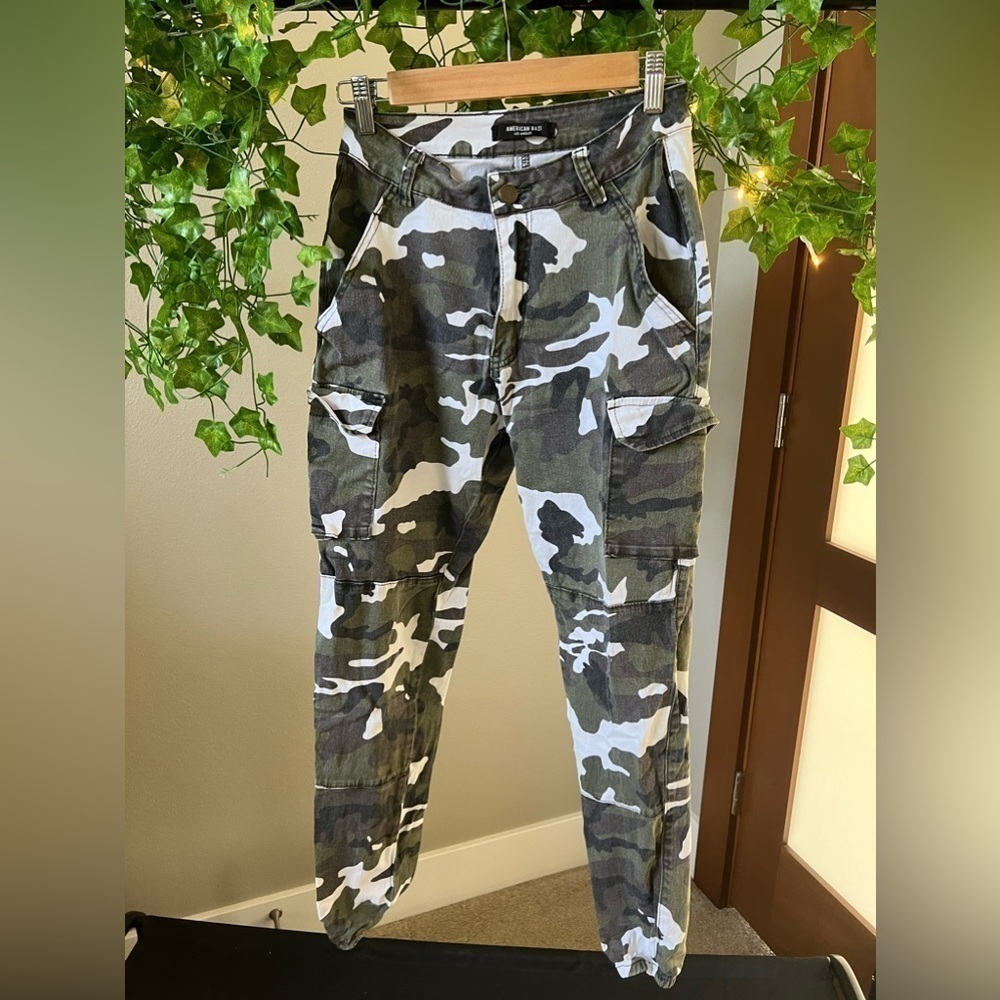 High rise American Bazi Camouflage Ankle Pants